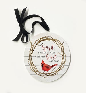 Spirit Speaks In Ways Cardinal Wreath Ornament